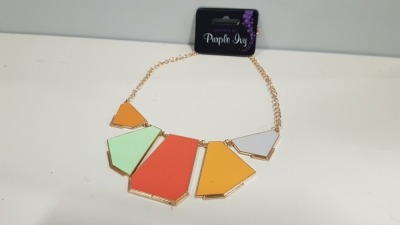 720 X BRAND NEW MULTICOLOURED BLOCK NECKLACE