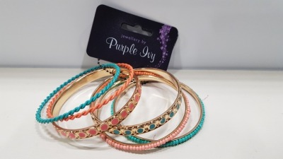 720 X BRAND NEW PURPLE IVY MULTI COLOURED WRIST BANGLES