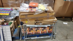 FULL PALLET OF BRAND NEW EDUCATIONAL / STATIONERY EQUIPMENT CONTAINING MB CREATION LITE BRITE, FRENCH INTERACTIVE SUPER MARKET, FLEECY FABRIC, LITTER PATROL CAPS, SASCO MOUNTED YEAR PLANNER ETC