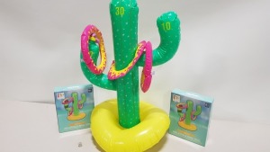 60 X CACTUS INFLATABLE RING TOSS GAME'S - CONTAINED IN 10 BOXES