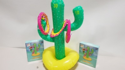 60 X CACTUS INFLATABLE RING TOSS GAME'S - CONTAINED IN 10 BOXES