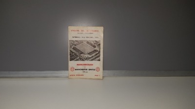 1 X MANCHESTER UNITED AWAY PROGRAMME FROM THE 1970 SEASON TO INCLUDE - MANCHESTER UNITED VS MIDDLESBROUGH (FA CUP 6TH ROUND) IN VERY GOOD CONDITION