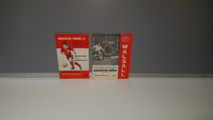 2 X MANCHESTER UNITED AWAY PROGRAMMES FROM THE 1975 SEASON TO INCLUDE - MANCHESTER UNITED VS DONCASTER ROVERS, WALSALL IN VERY GOOD CONDITION