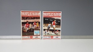 2 X MANCHESTER UNITED AWAY PROGRAMMES FROM THE 1983 SEASON TO INCLUDE - MANCHESTER UNITED VS 2 X ARSENAL IN VERY GOOD CONDITION