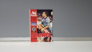 1 X MANCHESTER UNITED AWAY PROGRAMME FROM THE 1992 SEASON TO INCLUDE - MANCHESTER UNITED VS SOUTHAMPTON IN NEAR MINT CONDITION