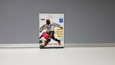 1 X MANCHESTER UNITED AWAY PROGRAMME FROM THE 1998 SEASON TO INCLUDE - MANCHESTER UNITED VS DERBY COUNTY IN NEAR MINT CONDITION