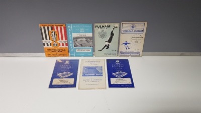 7 X OTHER PROGRAMMES IN VERY GOOD CONDITION TO INCLUDE - NEWCASTLE UTD VS SOUTHAMPTON 17TH DEC 1969/CARSLISLE VS MIDDLESBROUGH 95/96/MAN CITY VS COVENTRY CITY 13TH OCT 1965/FULHAM VS WEST HAM 1966-7/HUDDERSFIELD TOWN VS BOLTON W 7TH SEPT 1965/EVERTON VS L