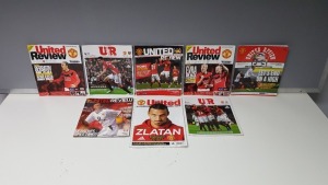 1 X MANCHESTER UNITED DEC 2016 OFFICIAL MONTHLY MAGAZINE & 7 X MANCHESTER UNITED PROGRAMMES RANGING FROM 2002 SEASON - 2017 ALL IN NEAR MINT CONDITION