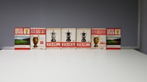 7 X OFFICIAL MANCHESTER UNITED PROGRAMMES WITH CARTOON TOKENS IN NEAR MINT CONDITION TO INCLUDE - MAN U VS WEST BROM NO.26 2ND APRIL 1969/MAN UTD VS WEST HAM NO.5 7TH SEPT 1968/MAN UTD VS S.K RAPID VIENNA FIRST LEG 1968/MAN UTD VS A.C MILAN 15TH MAY 1969/