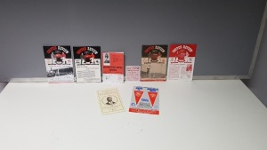 8 X REPLICA MANCHESTER UNITED PROGRAMMES #COPIES.. & 1 X COPY TICKET STUB - FURTHER INFO ON ONLINE PLATFORM