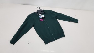 £400 MIN RETAIL VALUE OF CHILDRENS GREEN CARDIGANS IN 5 BOXES