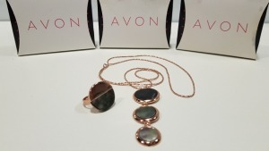 132 X BRAND NEW AVON KANDYCE GIFTSET 1 X NECKLACE AND 1 X ADJUSTABLE RING