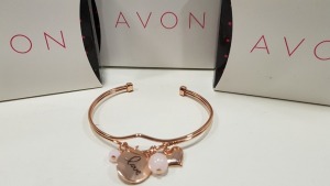 102 X BRAND NEW AVON BAHIRA BANGLES ROSE GOLDCOLORED - LOVE DESIGN