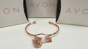 132 X BRAND NEW AVON BAHIRA CHARM MESSAGE BANGLE - LOVE