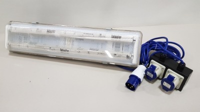 10 X BRAND NEW DEFENDER 2' FLORESCENT LAMP FITTING WITH 230V IND SOCKET (CODE E708624) - IN 10 BOXES