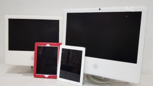 2 X APPLE MAC ALL IN ONE PC'S AND 2 X APPLE IPADS - SPARES ONLY - WITH 1 CASE