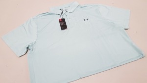 15 X BRAND NEW UNDER ARMOUR BAGGED PERFORM POLO IN ENAMEL BLUE (VARIOUS SIZES M - 2XL) - PICK LOOSE TOTAL RRP £524.85