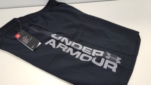 15 X BRAND NEW BAGGED UNDER ARMOUR BLACK WOVEN GRAPH SHORTS IN SIZE XX LARGE - PICK LOOSE TOTAL RRP £299.85