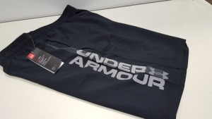 15 X BRAND NEW BAGGED UNDER ARMOUR BLACK WOVEN GRAPH SHORTS IN SIZE XX LARGE - PICK LOOSE TOTAL RRP £299.85