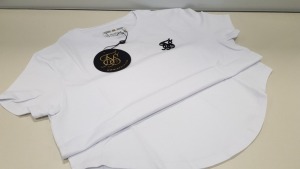 20 X BRAND NEW BAGGED SIKSILK WHITE CORE GYM TEE IN SIZE M