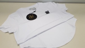 20 X BRAND NEW BAGGED SIKSILK WHITE CORE GYM TEE IN SIZE L