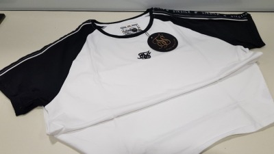 25 X BRAND NEW BAGGED SIKSILK RAGLAN STRAIGHT HEM TAPE GYM TEE IN SIZE XL