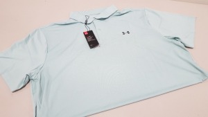 15 X BRAND NEW UNDER ARMOUR BAGGED PERFORM POLO IN ENAMEL BLUE (VARIOUS SIZES M - 2XL) - PICK LOOSE TOTAL RRP £524.85