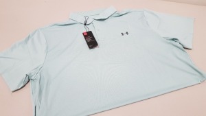 15 X BRAND NEW UNDER ARMOUR BAGGED PERFORM POLO IN ENAMEL BLUE (VARIOUS SIZES M - 2XL) - PICK LOOSE TOTAL RRP £524.85