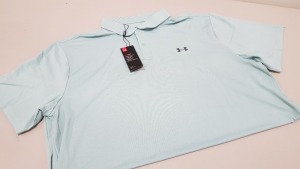 15 X BRAND NEW UNDER ARMOUR BAGGED PERFORM POLO IN ENAMEL BLUE (VARIOUS SIZES M - 2XL) - PICK LOOSE TOTAL RRP £524.85