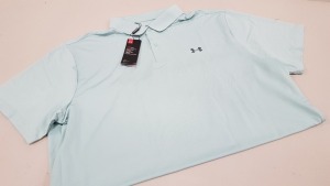 15 X BRAND NEW UNDER ARMOUR BAGGED PERFORM POLO IN ENAMEL BLUE (VARIOUS SIZES M - 2XL) - PICK LOOSE TOTAL RRP £524.85