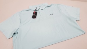 15 X BRAND NEW UNDER ARMOUR BAGGED PERFORM POLO IN ENAMEL BLUE (VARIOUS SIZES M - 2XL) - PICK LOOSE TOTAL RRP £524.85