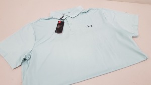 15 X BRAND NEW UNDER ARMOUR BAGGED PERFORM POLO IN ENAMEL BLUE (VARIOUS SIZES M - 2XL) - PICK LOOSE TOTAL RRP £524.85