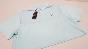 15 X BRAND NEW UNDER ARMOUR BAGGED PERFORM POLO IN ENAMEL BLUE (VARIOUS SIZES M - 2XL) - PICK LOOSE TOTAL RRP £524.85