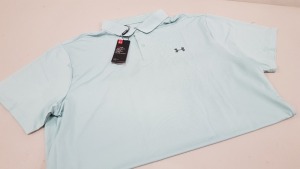 15 X BRAND NEW UNDER ARMOUR BAGGED PERFORM POLO IN ENAMEL BLUE (VARIOUS SIZES M - 2XL) - PICK LOOSE TOTAL RRP £524.85