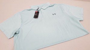 15 X BRAND NEW UNDER ARMOUR BAGGED PERFORM POLO IN ENAMEL BLUE (VARIOUS SIZES M - 2XL) - PICK LOOSE TOTAL RRP £524.85