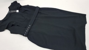 14 X BRAND NEW DOROTHY PERKINS BLACK DRESS WITH BELT SIZE UK 16 £490.00