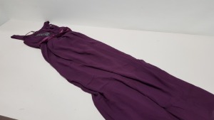 13 X BRAND NEW DOROTHY PERKINS SHOWCASE NATALIE MAXI BURGUNDY DRESSES SIZE UK 14