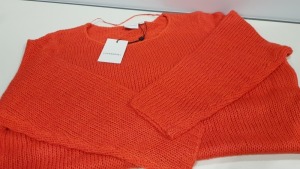 20 X BRAND NEW JUNA ROSE ORG LS KNIT PUL OVER IN ORANGE - SIZE UK 14-16 IN 1 BOX