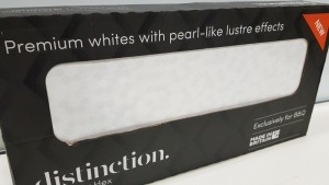 50 X PACKS OF 8 DISTINCTION SIMPLICITY HEX PREMIUM WHITES WITH PEARL - LIKE LUSTRE EFFECT (248 X 498MM) (TILE THICKNESS 8.5MM)
