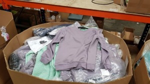 FULL PALLET BOX OF BRAND NEW LADIES & GENTS CLOTHING BY BOOHOO, DOROTHY PERKINS, PEACOCKS, TOPSHOP IE. CARDIGANS, JUMPERS, TOPS, JOGGERS ETC.