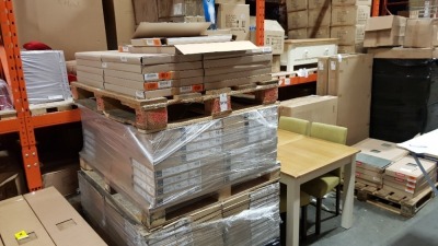 68 X FORM OPPEN SET OF 2 BACK PANELS, 32 X FORM OPPEN SET OF 2 SHELVES AND 28 X DRAW INT SHELF KIT 2 PACK ON A TRIPLE STACKED PALLET