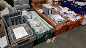 SOFT CLOSE HINGES, REFLECTOR KITS, DRAWS AND OVERFLOW & PLUMBING KITS ETC IN 4 TRAYS