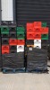 60 X PLASTIC CRATES IN VARIOUS COLOURS (3300 X 3300MM) (270M DEEP) - 2