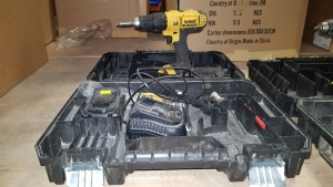 1 X DEWALT 18V XR LI-ON DRILL WITH CHARGER AND BATTERY