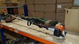 1 X STIHL GARDEN TRIMMER AND 3 X SHOOTING BAGS