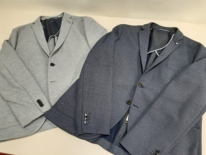 5 X BRAND NEW SELECTED HOMME GREY AND BLUE DOTTED SUIT BLAZERS SIZES 46 RRP-£475.00