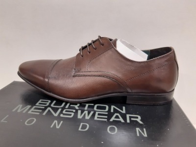 5 X BRAND NEW BURTON BROWN LEATHER FORMAL BROWN SHOES IN SIZES UK 11