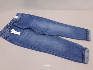 7 X BRAND NEW TOPSHOP MOM HIGH WASTED TAPERED LEGGED DENIM JEANS UK SIZE 14 RRP-£280.00