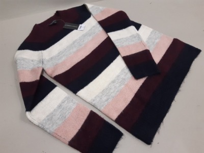 12 X BRAND NEW DOROTHY PERKINS MULTI-COLOURED KNITTED JUMPER SIZE MEDI8UM