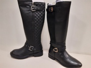 10 X BRAND NEW JD WILLIAM KNEE HIGH BOOTS IN BLACK IN VARIOUS STYLES AND SIZES
